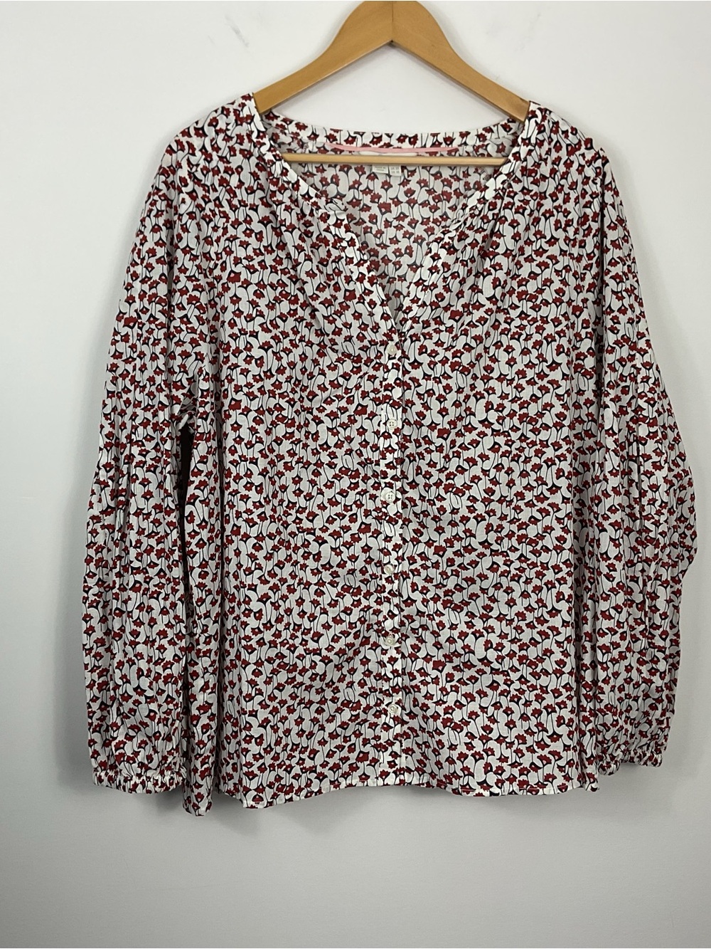 Boden Esme Floral Button Up Blouse Womens Size 16